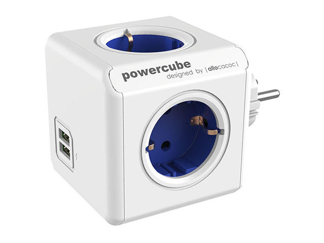 Разклонители Allocacoc POWER CUBE 1202BL 4outlets/USB