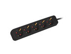 Разклонители Lanberg power strip 1.5 метра, 5 гнезда, черен