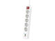 Разклонители Hama Power Strip, 5 гнезда, 1.4м, Бутон вкл/изкл, PD/Quick Charge, USB-C/USB-A, Бял