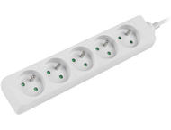 Разклонители Lanberg power strip 3 m, White