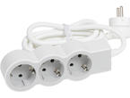 Разклонители Legrand STD, шуко, 3X2P+E, 1,5м. кабел, бяло/сиво
