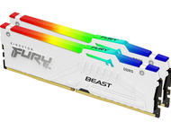 Оперативна памет 32GB (2x16GB) DDR5 6000 MT/s CL36 Kingston FURY Beast White RGB EXPO
