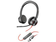 Слушалки HP Poly Blackwire 8225 стерео USB-C слушалки + USB-C/A адаптер (8X223AA)