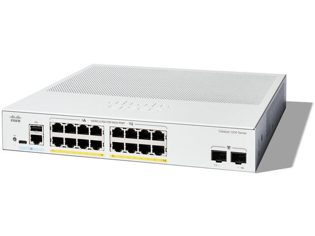 Мрежово оборудване Cisco Catalyst 1200 16-port GE PoE 2x1G SFP