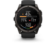 Смарт часовници Garmin fēnix® 9 - 51 мм -  Carbon Grey DLC Titanium с Black силиконова каишка