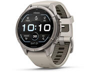 Смарт часовници Garmin fēnix® 9 Pro - 43 мм - Titanium с Fog Grey/Dark Sandstone силиконова каишка