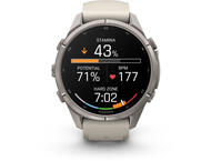 Смарт часовници Garmin fēnix® 9 Pro - 43 мм - Titanium с Fog Grey/Dark Sandstone силиконова каишка