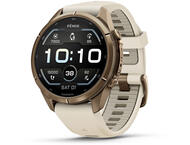 Смарт часовници Garmin fēnix® 9 Pro - 43 мм - Autumn Gold Titanium с Cream/French Gray силиконова каишка