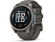 Смарт часовници Garmin fēnix® 9 - 47 мм - Titanium с Pebble Grey силиконова каишка