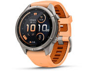 Смарт часовници Garmin fēnix® 9 Pro, inReach® - 43 мм - Titanium с Shell Pink/Autumn Orange силиконова каишка
